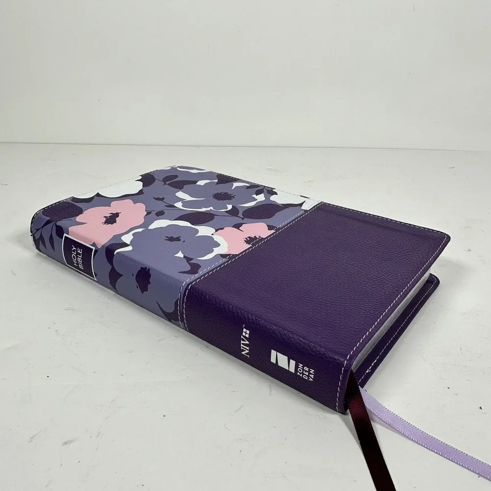 NIV Thinline Reference Bible Red Letter Edition [Purple] by Zondervan Leathersof